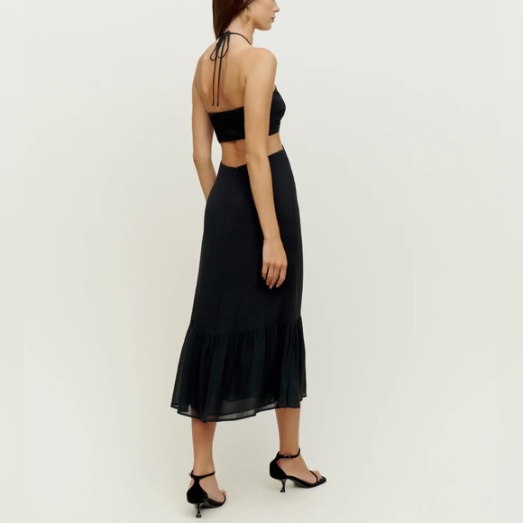 REFORMATION | RIYA DRESS IN BLACK - Picture 5 of 6
